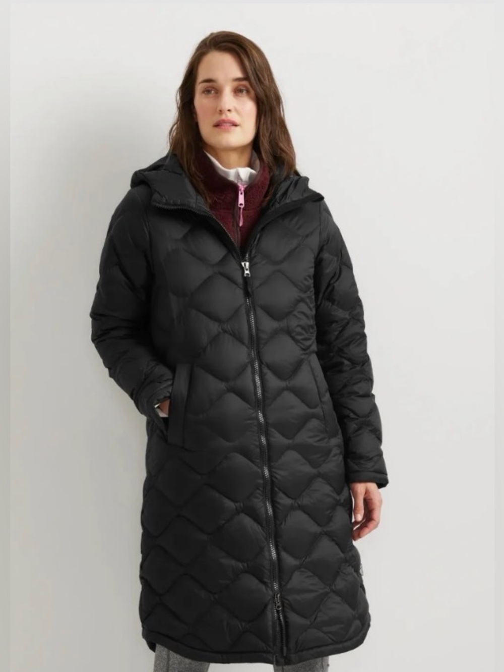 Eddie Bauer Women's Shaw 650 Down Black Hooded Parka NWT Size Small